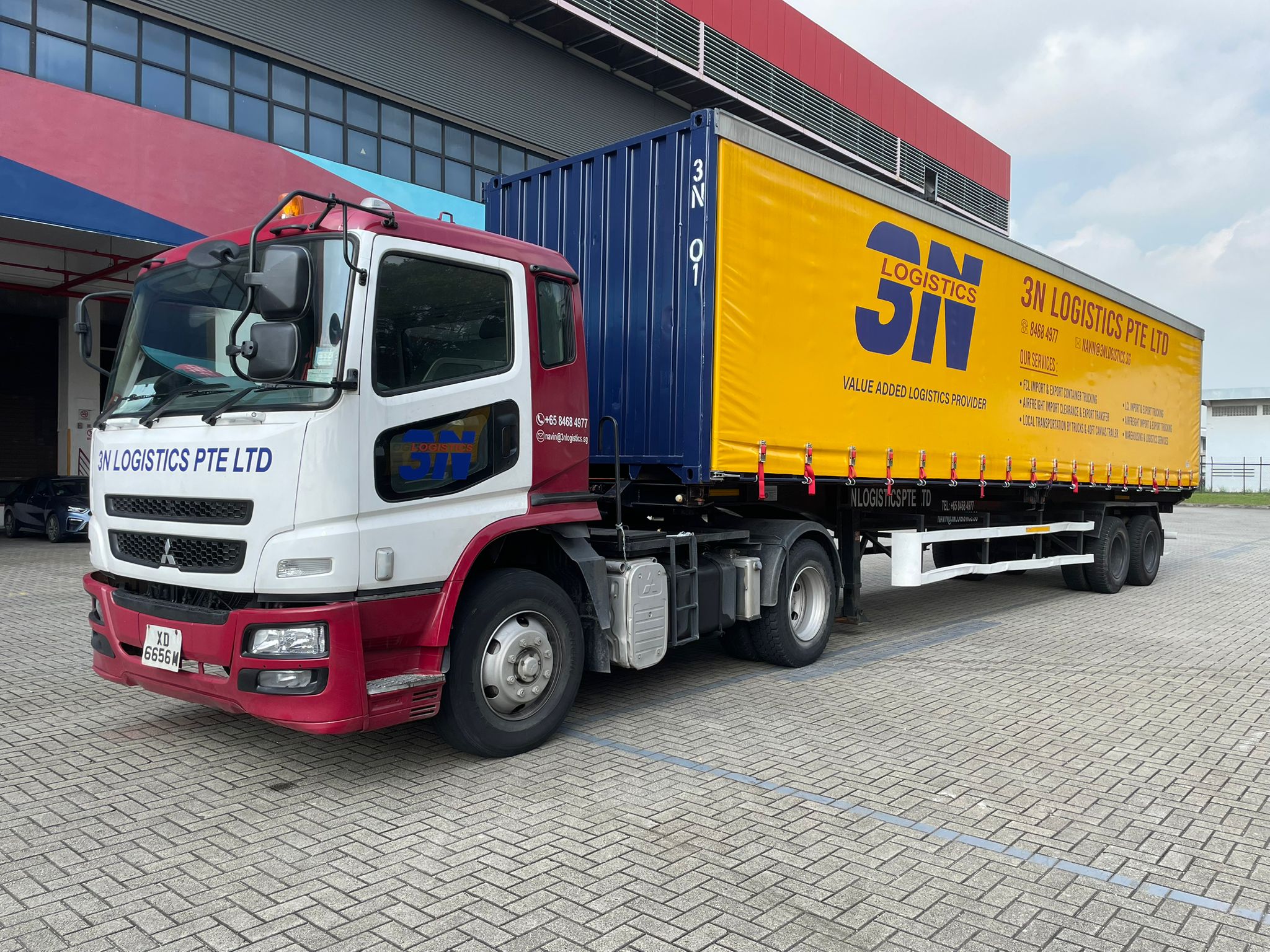 3N Logistics truck front view ready for dispatch