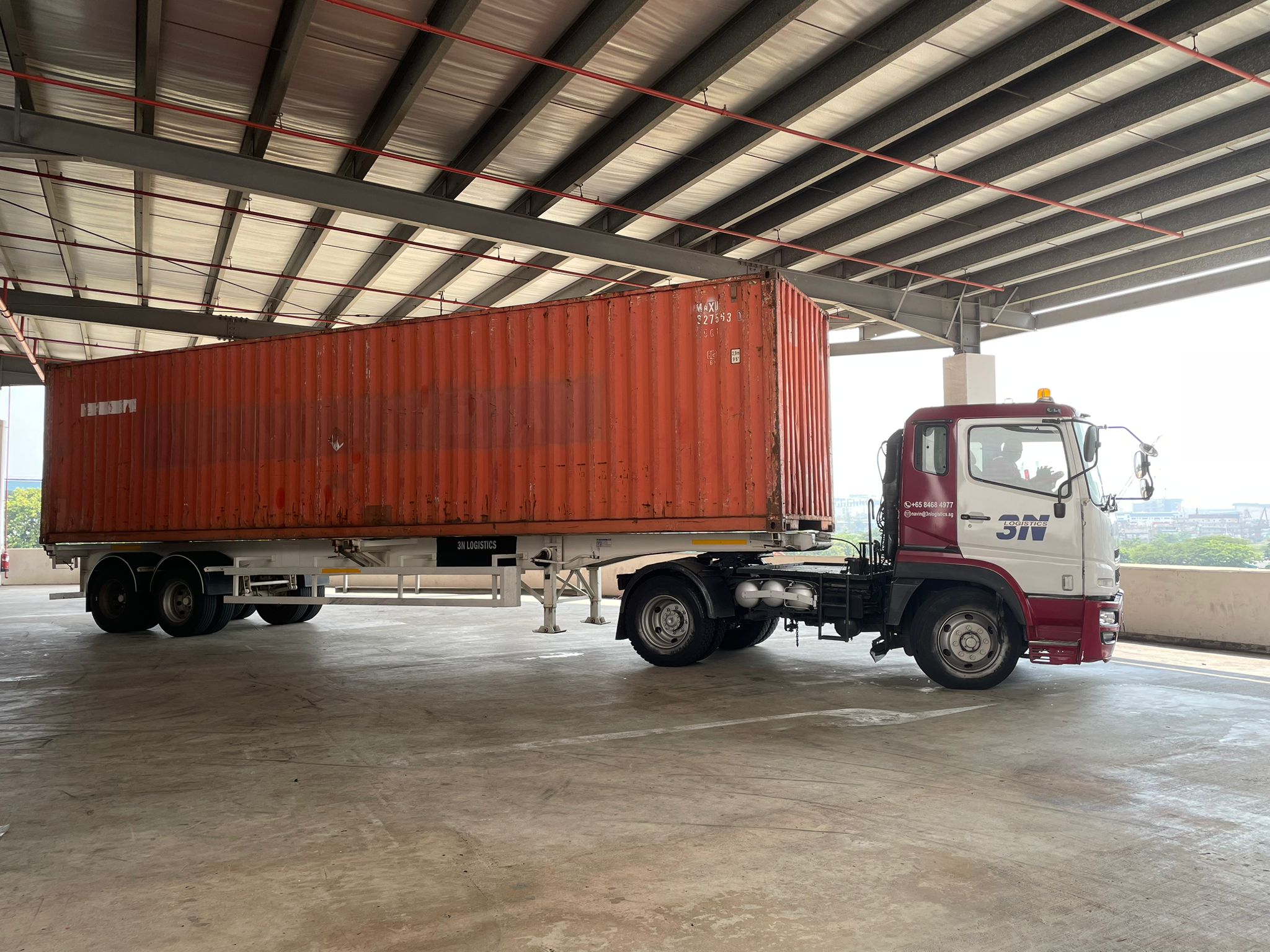 3N Logistics truck at container loading bay